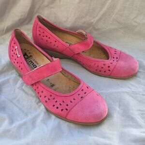 Mephisto Mobils SANDRA Women 9.5 leather red Mary Jane ergonomic padded comfort